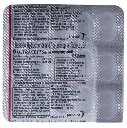 ultracet semi tablet 15's